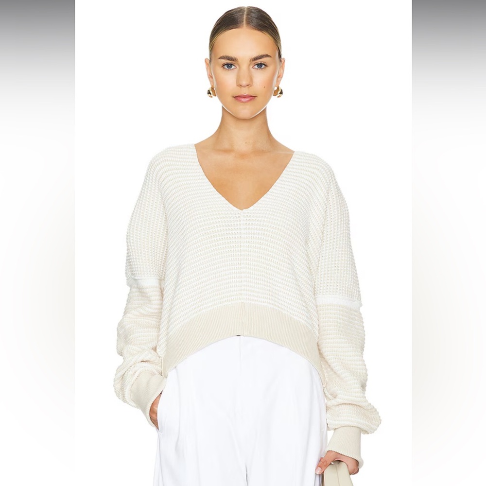 Free People Tan/White Sweater